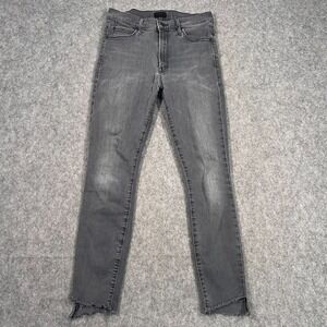 MOTHER Denim Lighting Up Lanterns Stunner Zip Ankle Step Fray‎ Jeans Women's 28